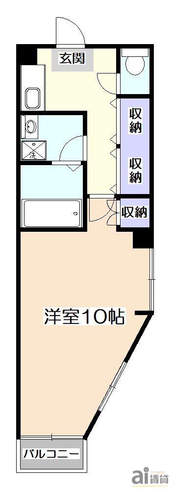 AIFORT東村山(1K/5階)の間取り写真