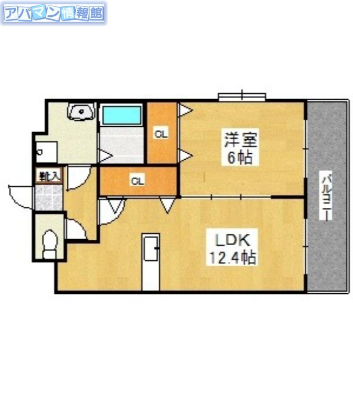 EXCEL VILLA(1LDK/4階)の間取り写真