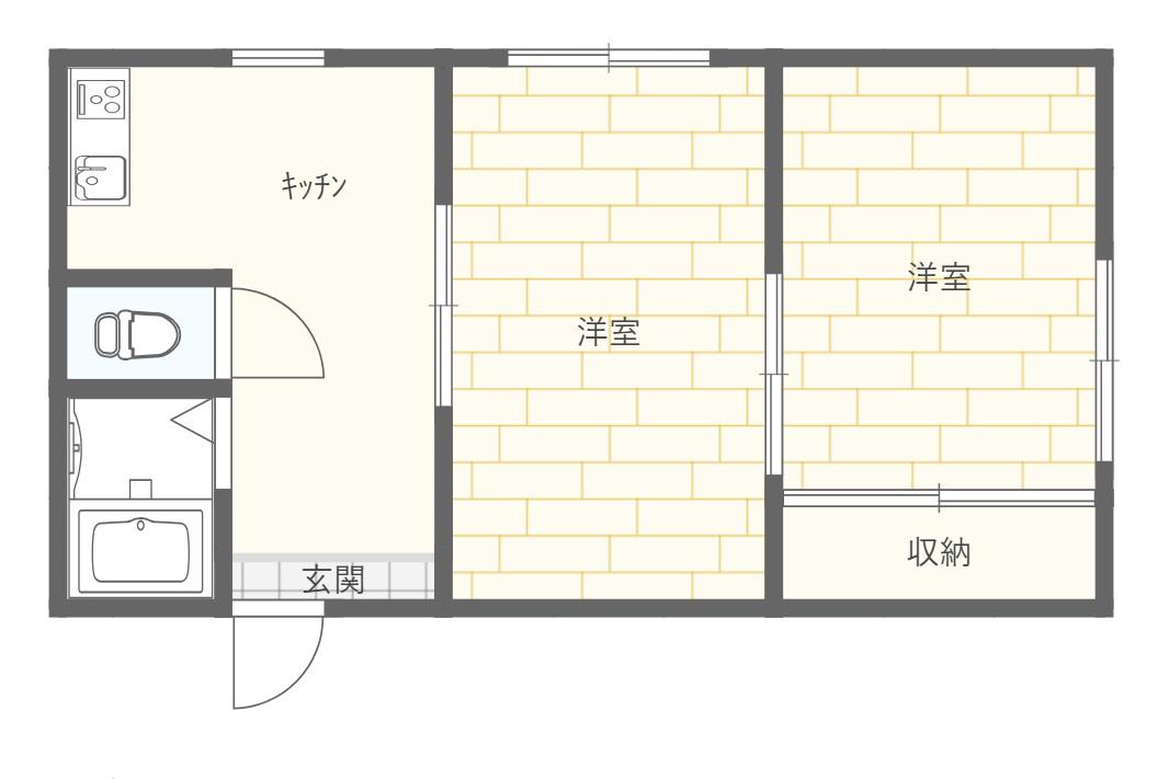 サンプリティ(2K/1階)の間取り写真