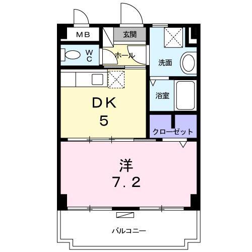 CASA VIVACE(1DK/3階)の間取り写真