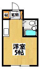 エクセレントアパートメントKNST(ワンルーム/1階)の間取り写真