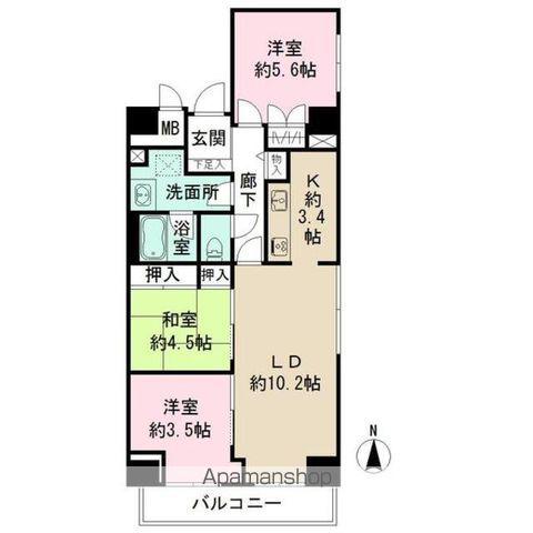 シティコープ浅草橋III(3LDK/6階)の間取り写真