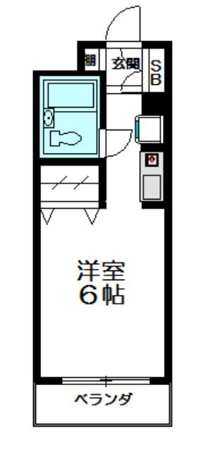 エスタ梅ヶ丘(1K/1階)の間取り写真