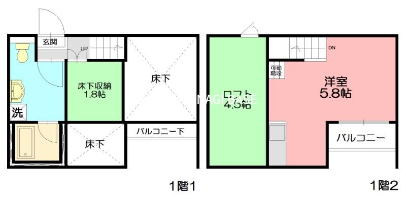 ARUKA011(1K/1階)の間取り写真