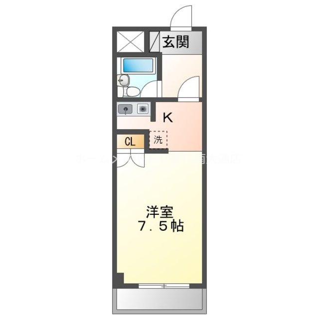 IS高師(1K/1階)の間取り写真