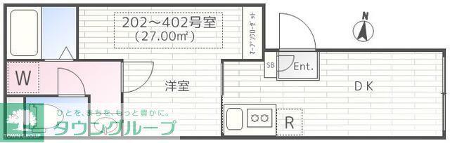 THE PARK EXIA 神楽坂(1DK/2階)の間取り写真