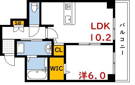 ベルパッソ三篠II(1LDK/3階)の間取り写真