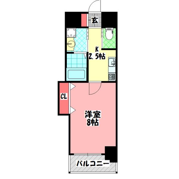D-COURT門真駅前(1K/6階)の間取り写真