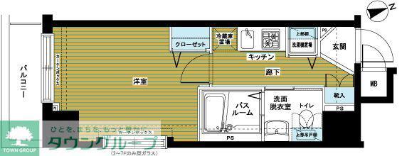 ZOOM銀座東(1K/9階)の間取り写真