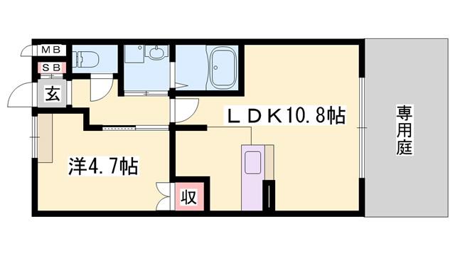ル・ソレイユ(1LDK/2階)の間取り写真