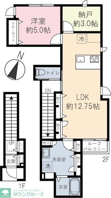チョトラ新大塚(1SLDK/2階)の間取り写真