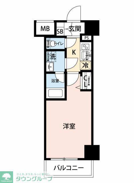 クレヴィスタお花茶屋(1K/8階)の間取り写真