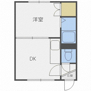 グランツール北26条(1DK/1階)の間取り写真