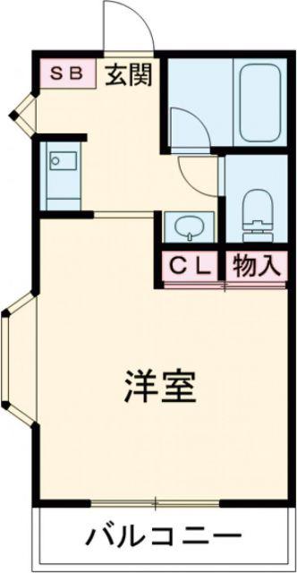 グリーンヒル青山(1K/2階)の間取り写真