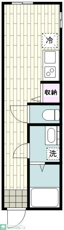 SUN LAGOON今宿町(ワンルーム/1階)の間取り写真
