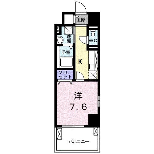 ケイマイティ II(1K/5階)の間取り写真