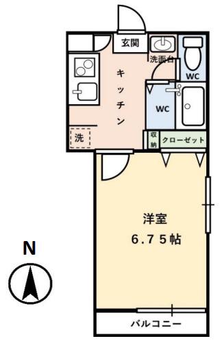 ブライトコート高円寺(1K/3階)の間取り写真
