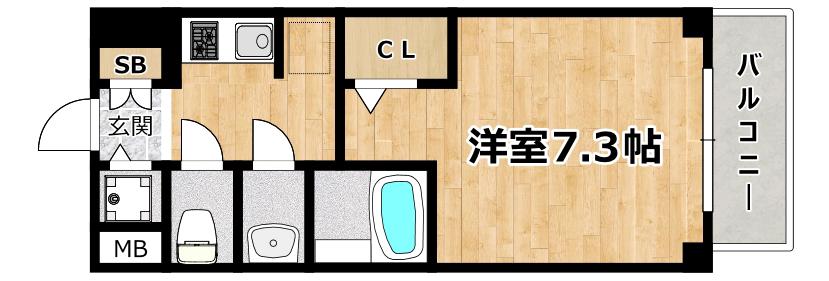 サムティ姫島フェリチェート(1K/10階)の間取り写真
