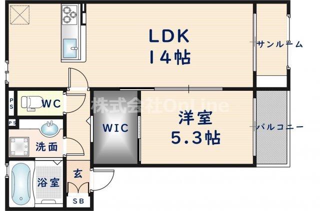M・K SQUARE II (1LDK/1階)の間取り写真