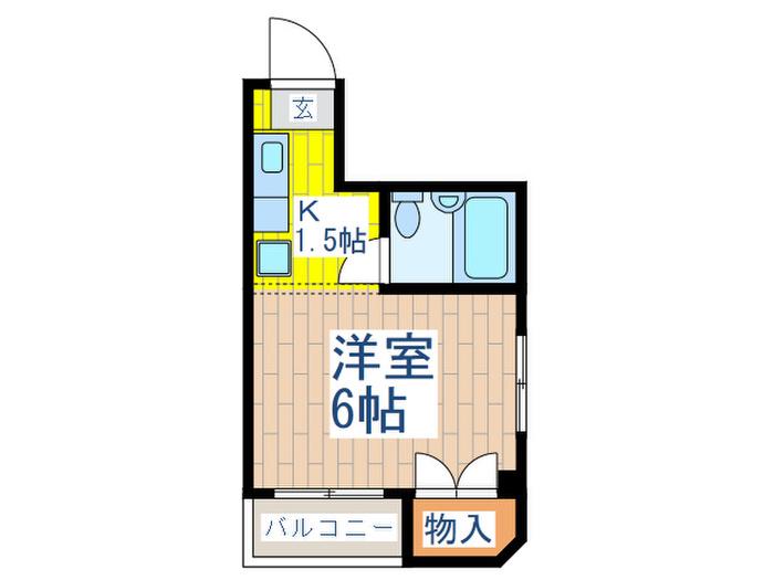 加藤ビル(ワンルーム/3階)の間取り写真