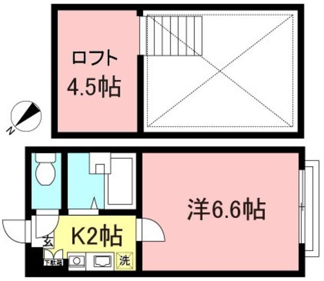 アーバン相模台(1K/2階)の間取り写真