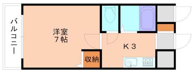 プレアール教育大前(1K/1階)の間取り写真