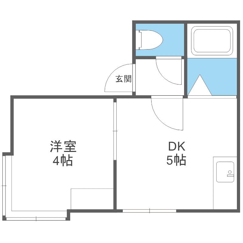 ビブレ南平岸I(1DK/3階)の間取り写真