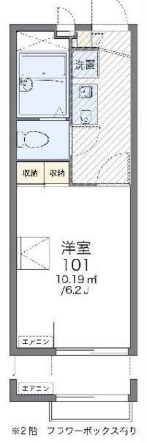 レオパレスOSAWA(1K/1階)の間取り写真