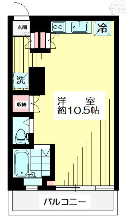 サカエコーポ(ワンルーム/2階)の間取り写真