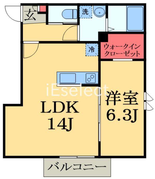 ボヌールメゾン四街道(1LDK/2階)の間取り写真