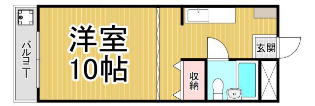 メゾンプチエイト(1K/3階)の間取り写真