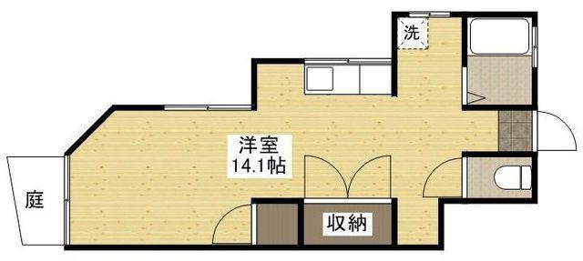 ALL AGES APARTMENT(ワンルーム/1階)の間取り写真
