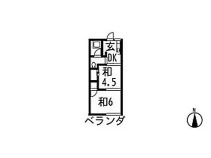 三和コーポ(2DK/2階)の間取り写真