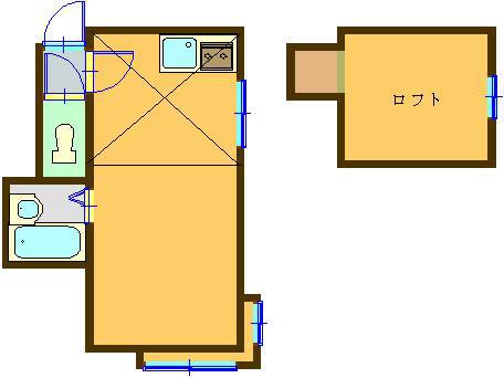 ティアラ平岸Gパレス(1DK/3階)の間取り写真