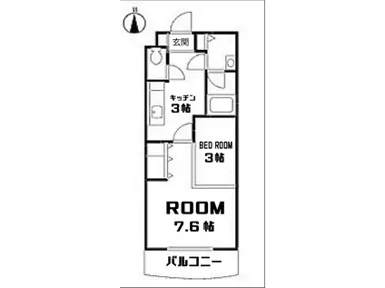 エクセラン・ラウム(1SK/3階)の間取り写真