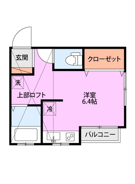 ピコットさつき野(1K/2階)の間取り写真