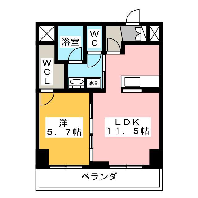 フォーリア井荻(1LDK/4階)の間取り写真