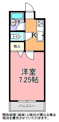 ステラ緑町(1K/1階)の間取り写真