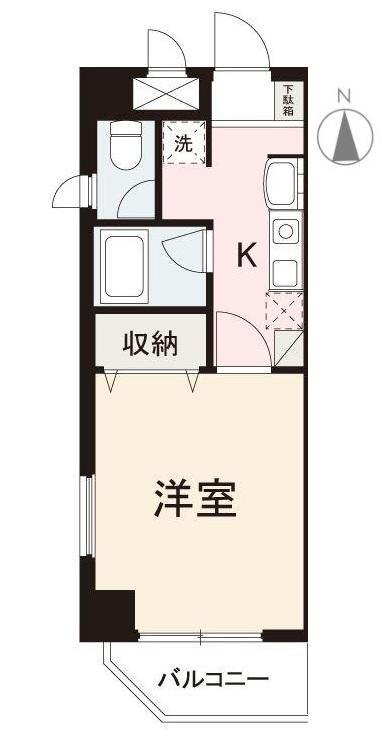 富士ソレイユ(1K/2階)の間取り写真