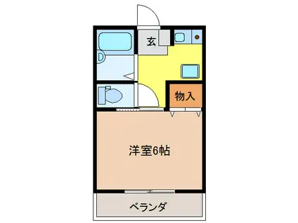 コーポALYSSUM(1K/2階)の間取り写真