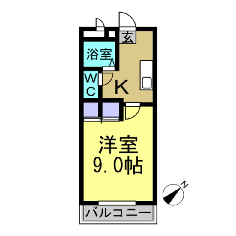 グレイスKOMI(1K/2階)の間取り写真
