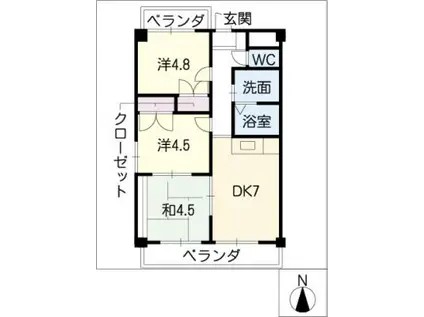 グランメゾンSANGO(3DK/1階)の間取り写真