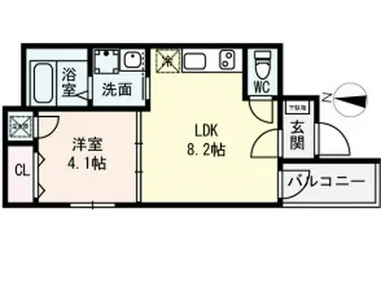 FDS吹田I番館(1LDK/3階)の間取り写真