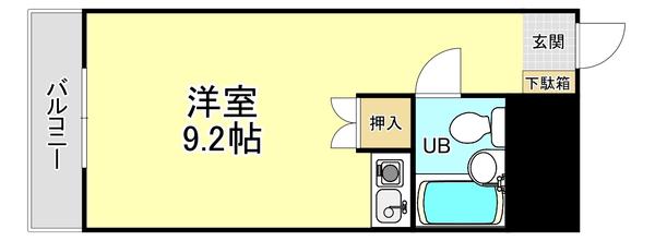 ホワイトパレス黄金(ワンルーム/3階)の間取り写真