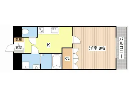 オルガ21(1K/1階)の間取り写真
