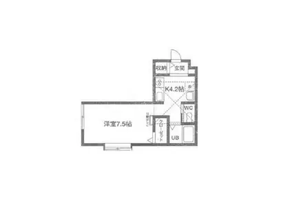 STコート(1K/1階)の間取り写真