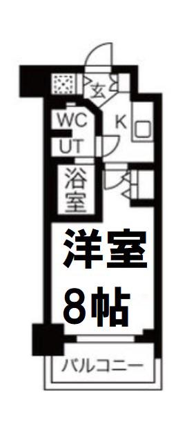 エスライズ梅田北(1K/2階)の間取り写真