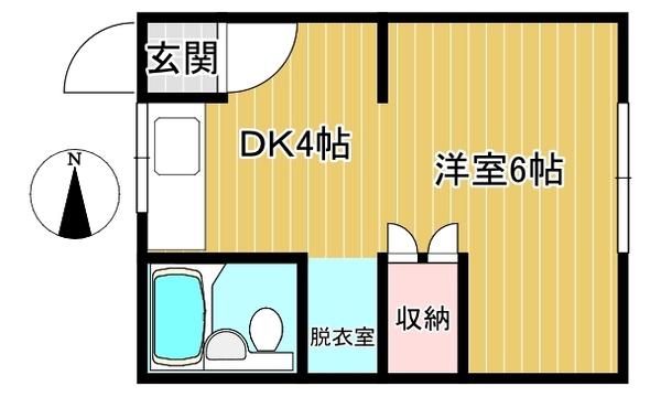グレースハイム17(1DK/1階)の間取り写真