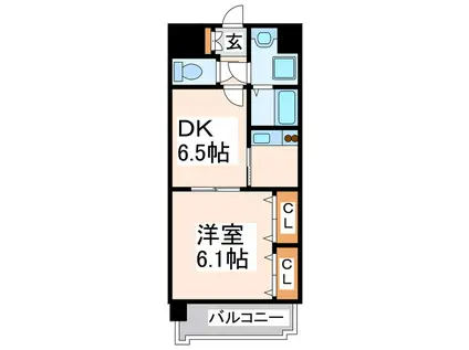 フランメゾン平成(1DK/2階)の間取り写真