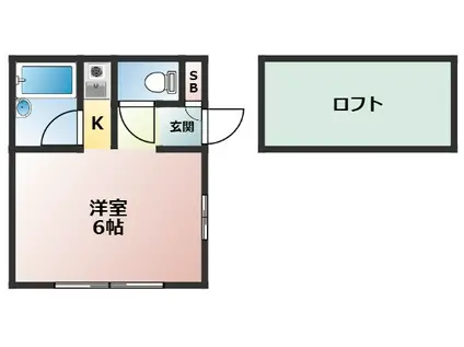 ピュアハウス真間(1K/1階)の間取り写真